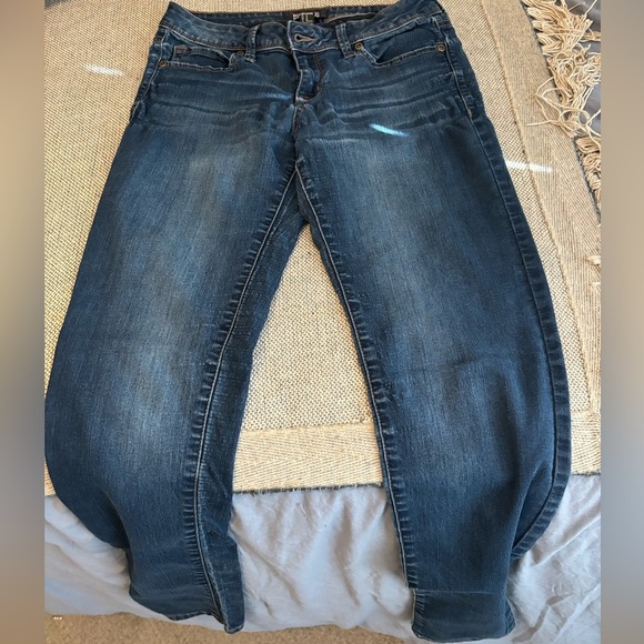 Forever 21 Size 27 Jeans Inseam 32” Blue Cotton Spandex Pocket Zip Button #STJ1 - Picture 1 of 8